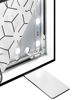 Lightbox 100 Double for Dibond SEG textile cutaway